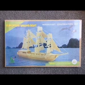 European sailing boat woodcraft construction kit